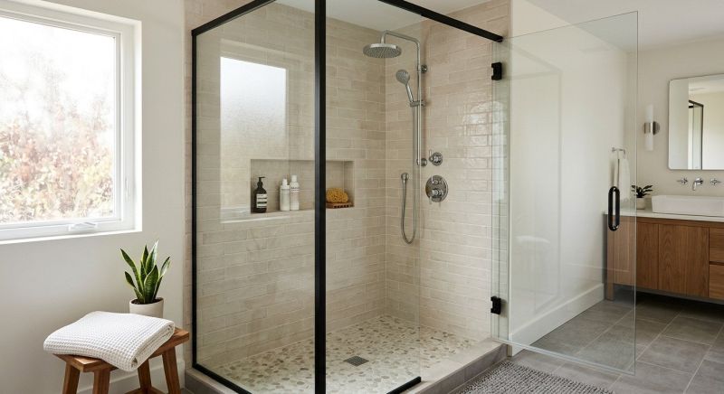 Workmanship detail for shower installation residential project