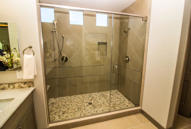 Textured Glass Shower Enclosure