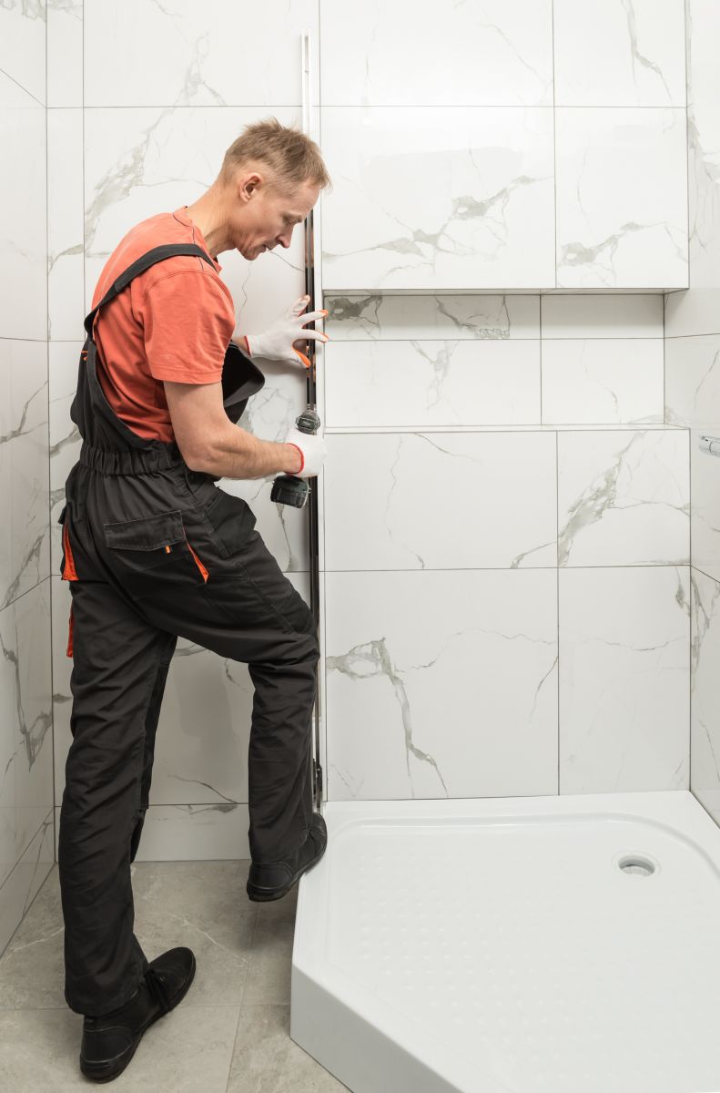 Shower Installation in Progress