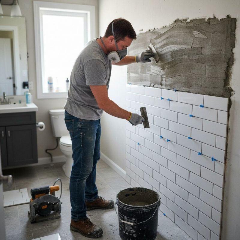 Tile Adhesive Application