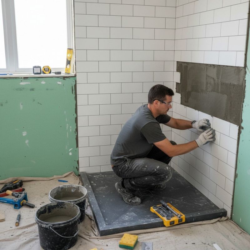 Modern tiled shower