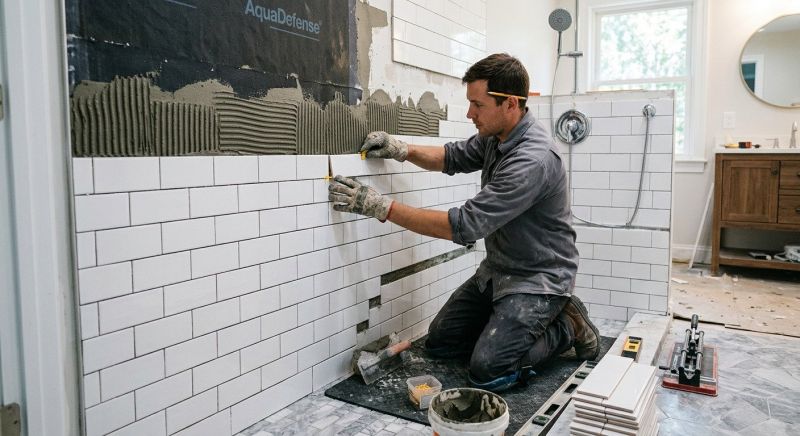 Applying Tile Adhesive